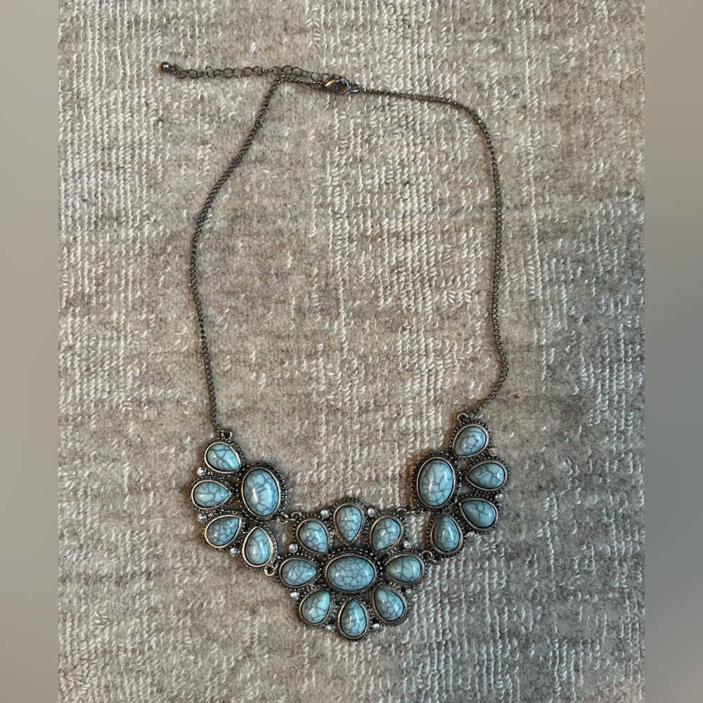 Turquoise colored necklace